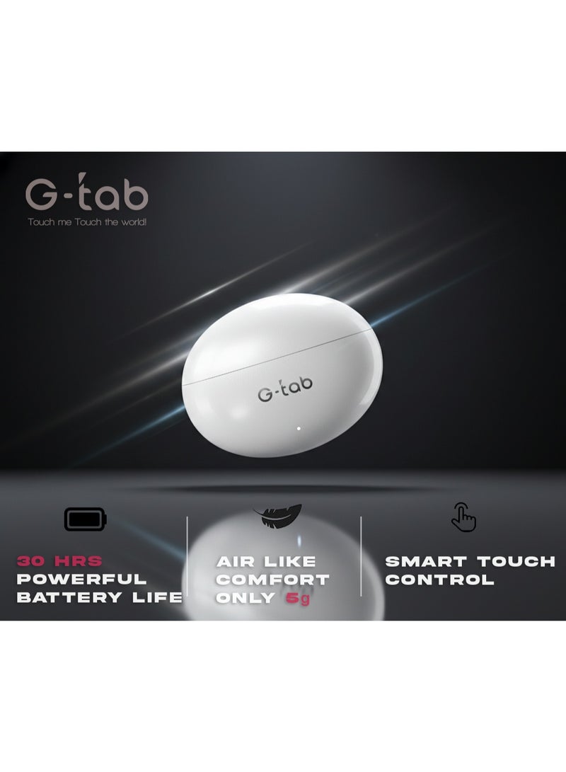 G-Tab CLIP3 Bluetooth Earbuds, Wireless Earphones, Open-Ear Clip TWS Earbuds with C-Bridge Design, ENC Noise Cancelling Mic, Touch Control, Long Battery Life, Type-C Charging, Compatible with iPhone & Android - Image 3